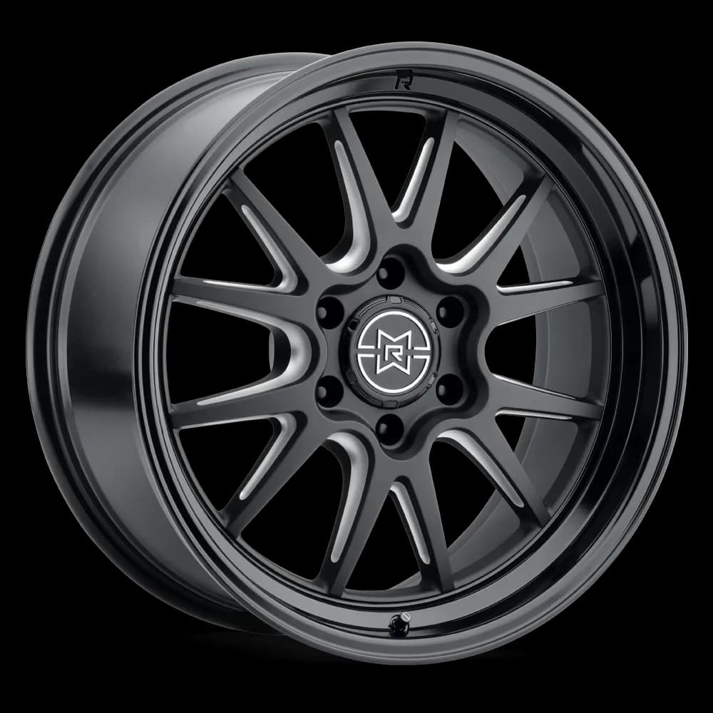 MR802 22x12 -40mm Offset 8x6.5 121.3mm Centerbore Double Black Milled