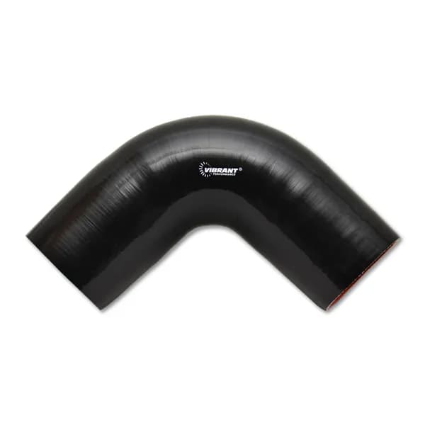 90 Degree Hose Coupler; 1.75 in. ID; 4 in. Leg Length From Tangent; 1.75 in. Centerline Radius; 75 PSI Maximum Operating Pressure; 0.2 in. Wall Thickness; Black;