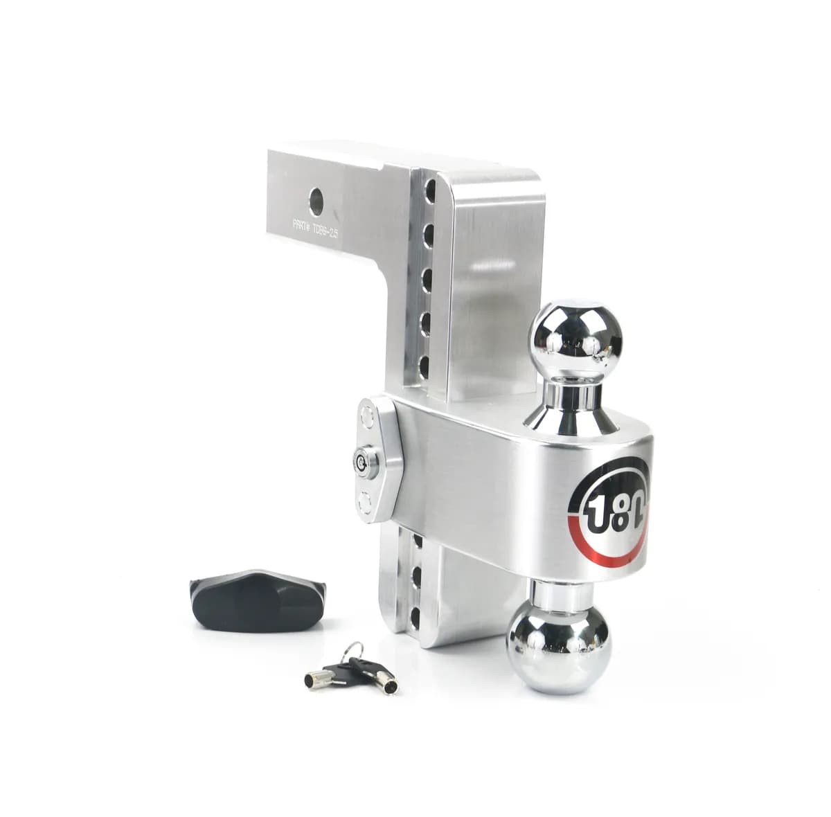 180 Turnover Ball 8 Drop Hitch w/ 2.5 Shank & Chrome Plated 2 & 25/16 Ball W/W503