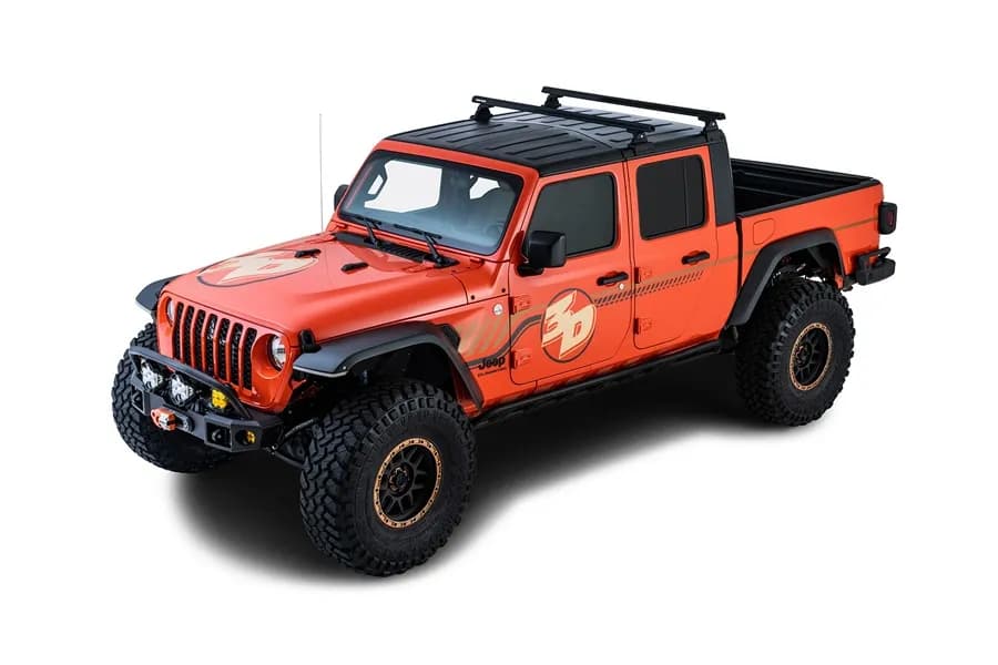 Rhino Rack Heavy Duty Black 2 Bar Roof Rack w/ Backbone and RLT600 Legs  - JT