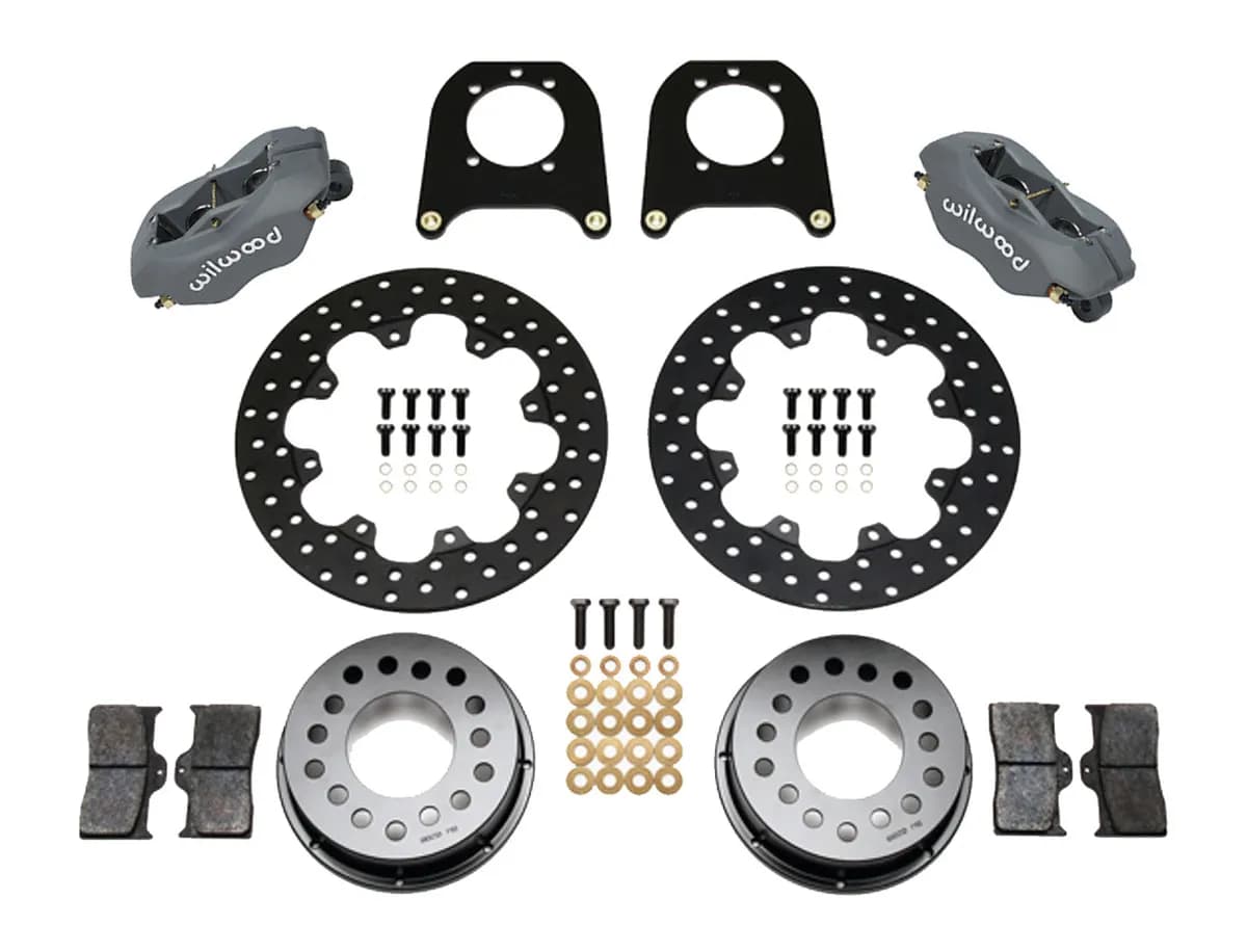 Wilwood FDL Rear Drag Kit Drilled Rotor Chev 12 Bolt wClip Eliminator