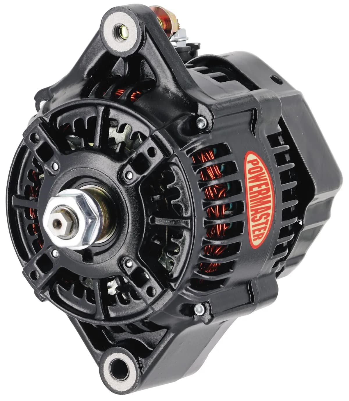 Racing Alternator; 118mm; Denso Style; 180 Amp; 50 Idle; 12 Volt; w/o Pulley; Black;