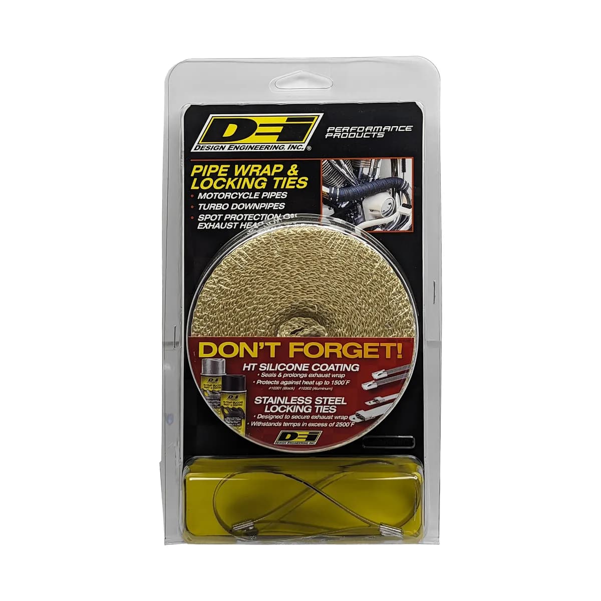DEI Pipe Wrap and Locking Ties Kit - Tan - 2 in x 25 ft