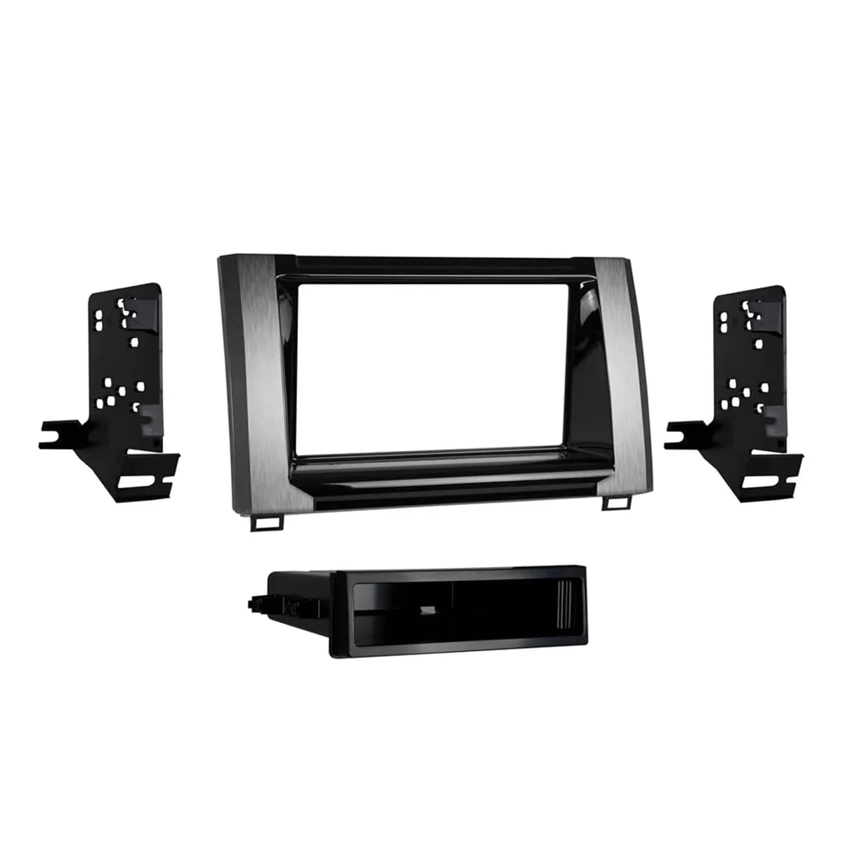 Radio Installation Kit; High Gloss With Silver Sides;