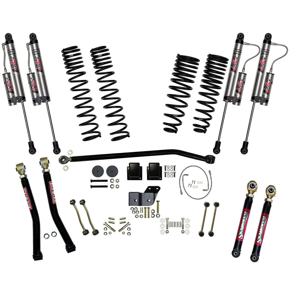 6 in. Lift Kit.Gladiator JT Rubicon._x000D_ GasWill Not Fit Diesel Models._x000D_ Will Not Fit Mojave Models._x000D_ Aftermarket Double Cardan Front Driveshaft With Transfer Case Output Yoke Required.