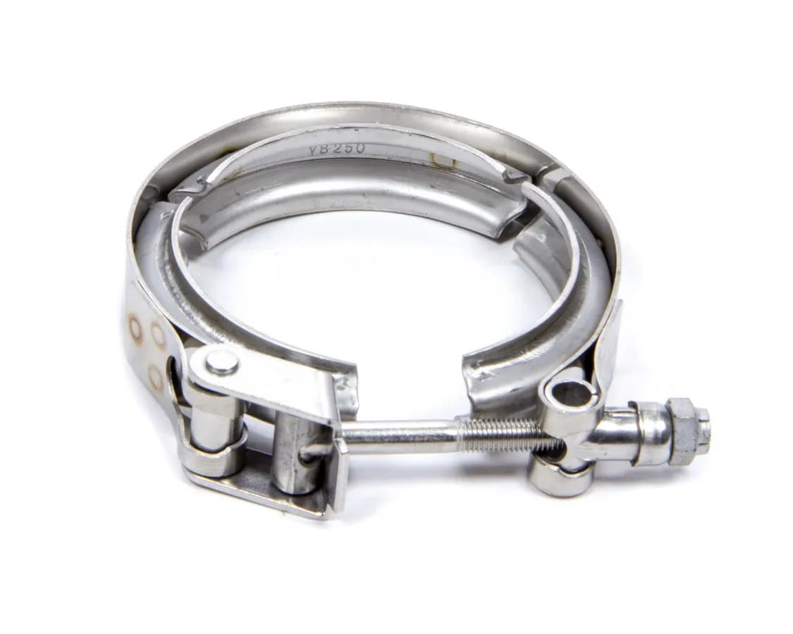 Quick Release V-Band Clamp; 2.375 And 2.5 in. Matiching Tube Size; 3.1875 in. Flange OD; 300 Series Stainless Steel;