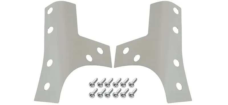 Jeep JK Windshield Support Overlays Pair 07-18 Wrangler JK Polished Silver Kentrol