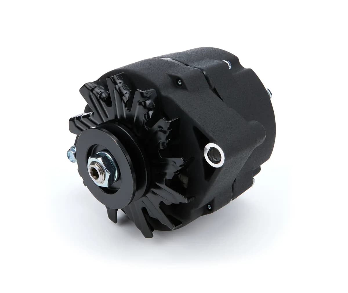 Alternator 120 AMP GM 1-Wire Style V-Belt Pulley Black Crinkle Proform