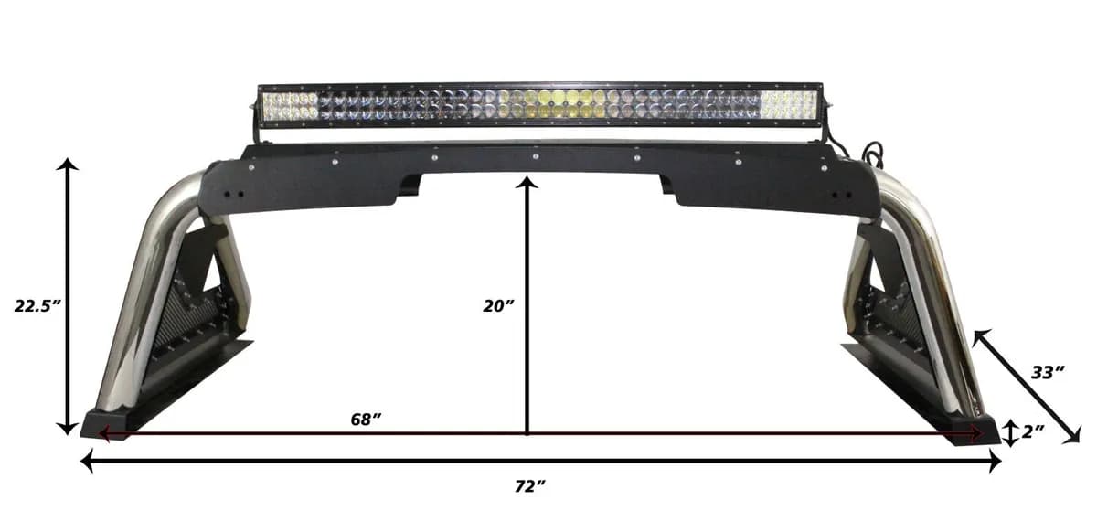 Sport Bar 2.0 - Complete Kit Sport Bar + Power Actuated Retractable Light Mount 2014 2019 Chevrolet Silverado 1500 LD Classic