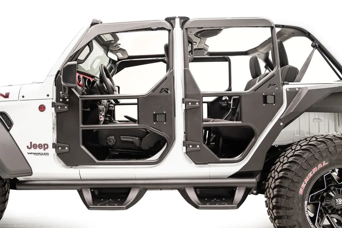 1825 Wrangler Jl/2025 Gladiator 4DR rr Door Rattle Resistant Nonlocking Handles Limiting Straps