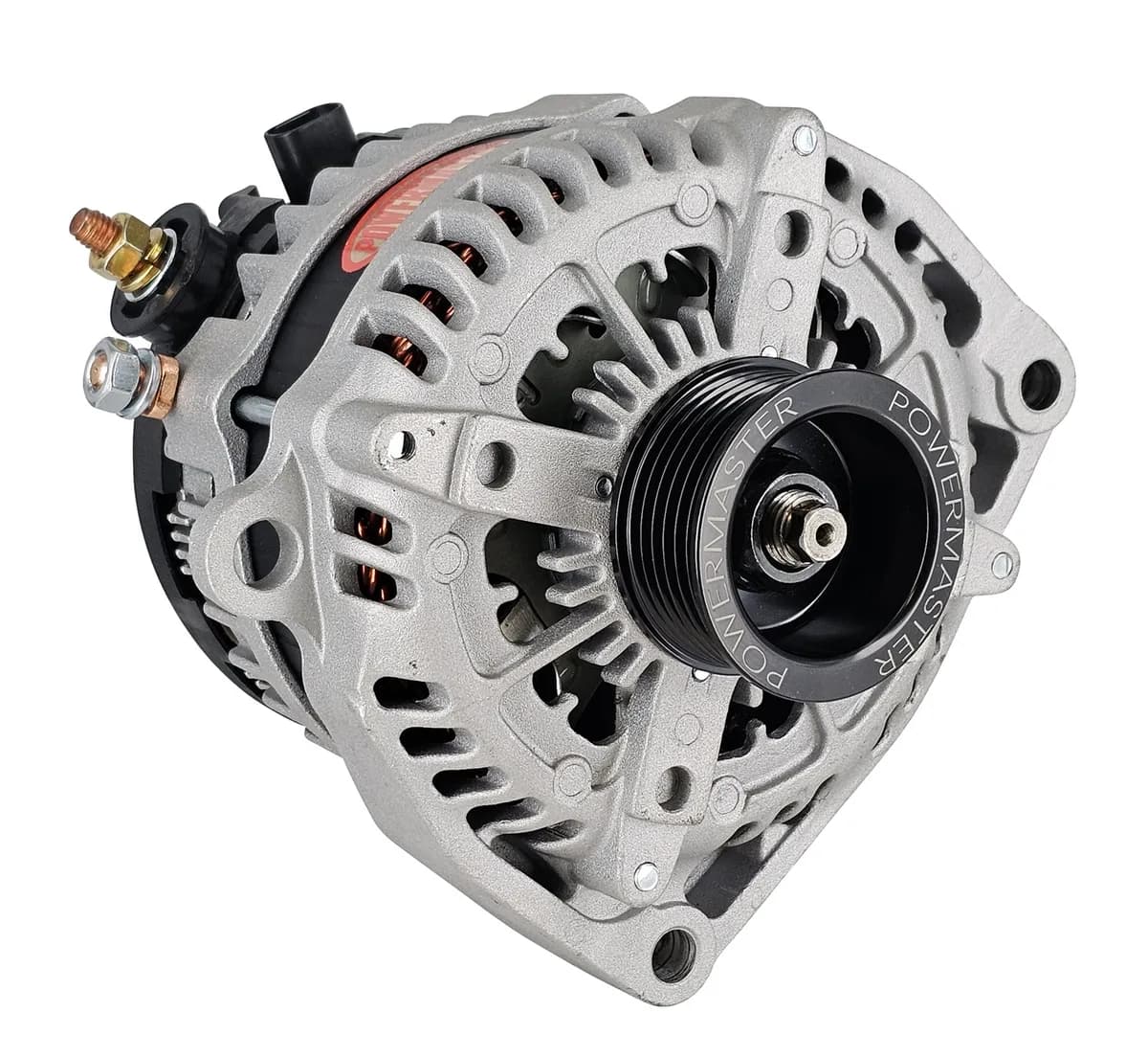 Alternator; Denso; 245 Amp; 6 Groove Pulley; 2 Pin OE Hookup; FR-L Voltage Regulator; Hairpin Upgrade; Natural Finish;