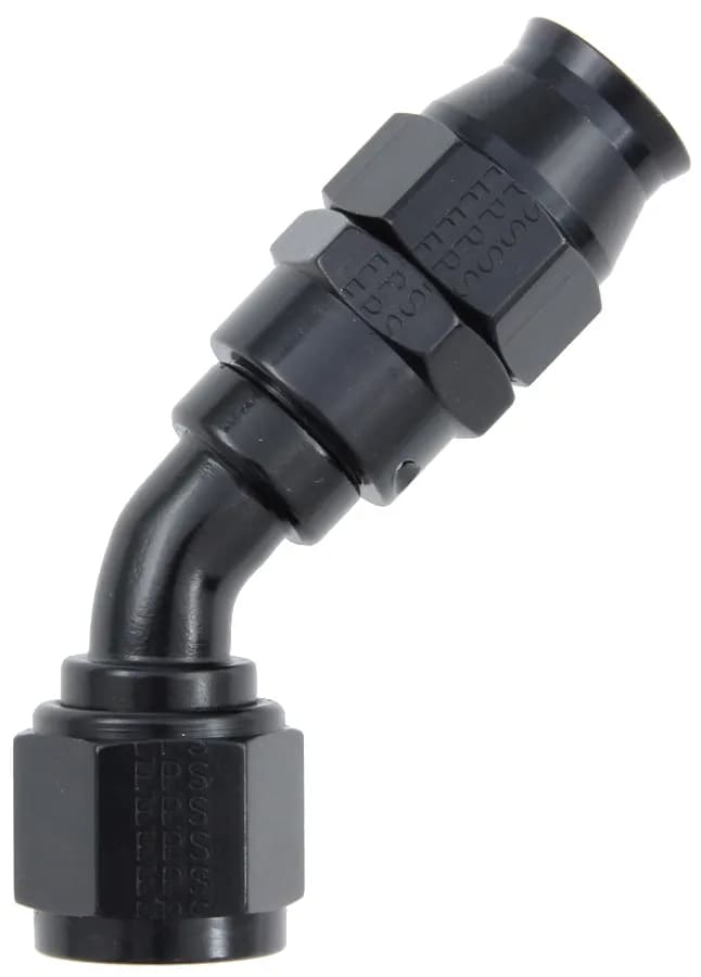 #8 Real Street 45 Deg. Hose End Black For Ptfe Hose