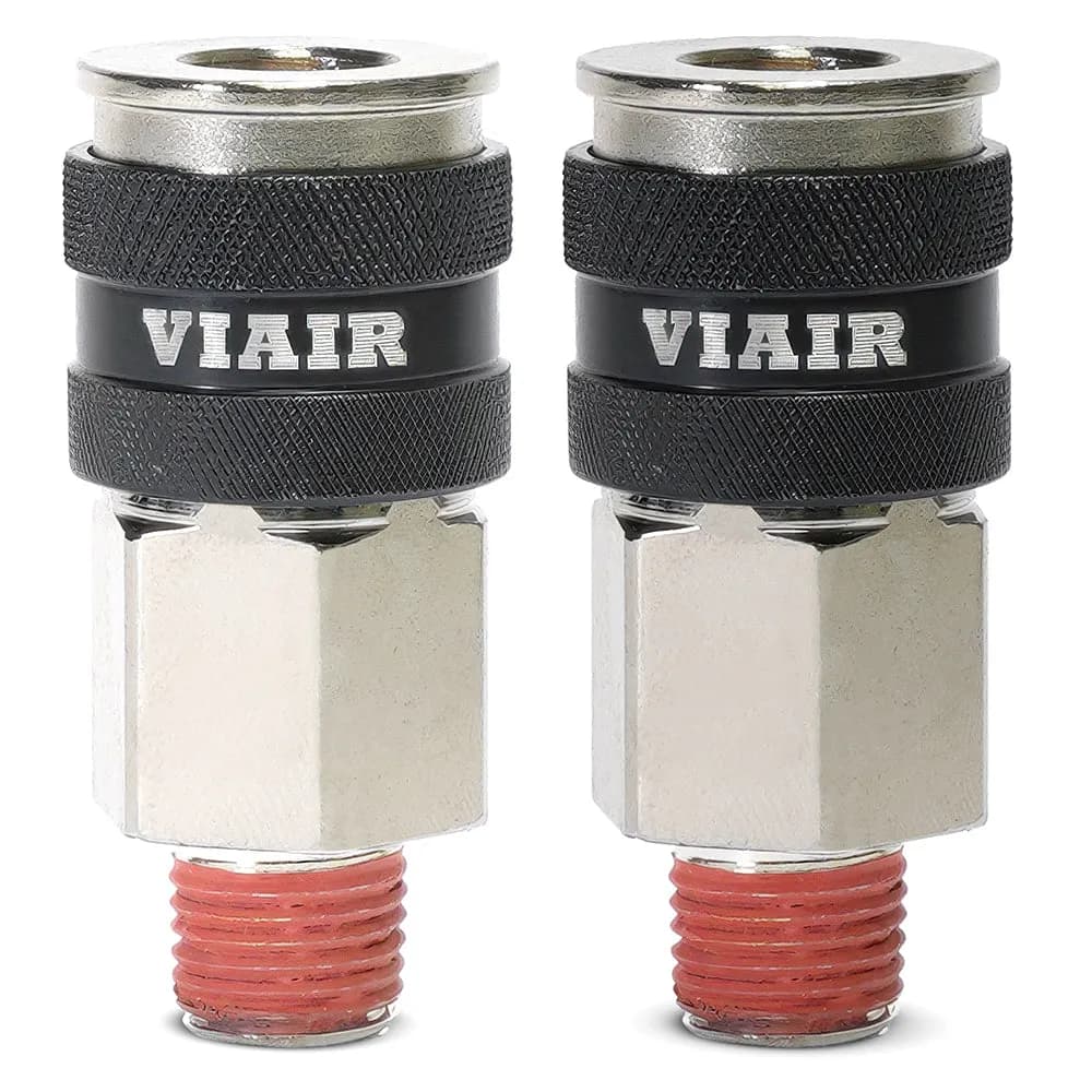 "1/4"" NPT - (F) Automatic Coupler - Steel / Nickel Plated w/ black sleeve & No Logo-10pc"