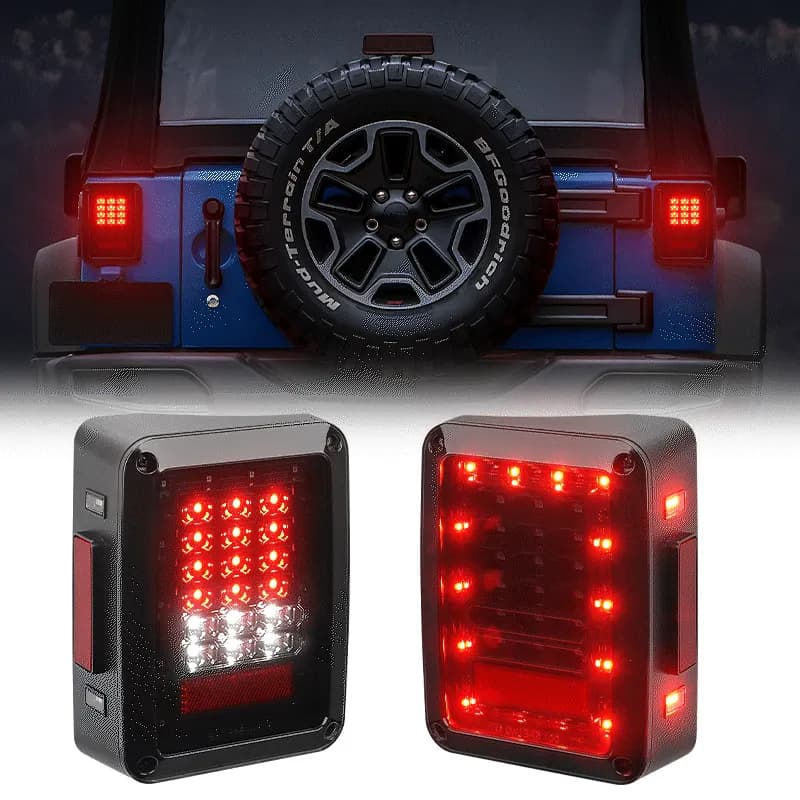 Classic LED Tail Lights For Jeep Wrangler JK JKU 2007 - 2018
