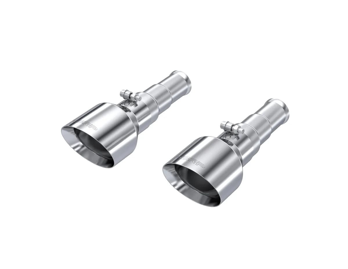 Armor Pro Exhaust Tip; 3 in. Inlet Dia./5 Outlet Dia.; T304 Stainless Steel; L-8 in.; Angle Cut; Dual Wall; Sold In Pairs;