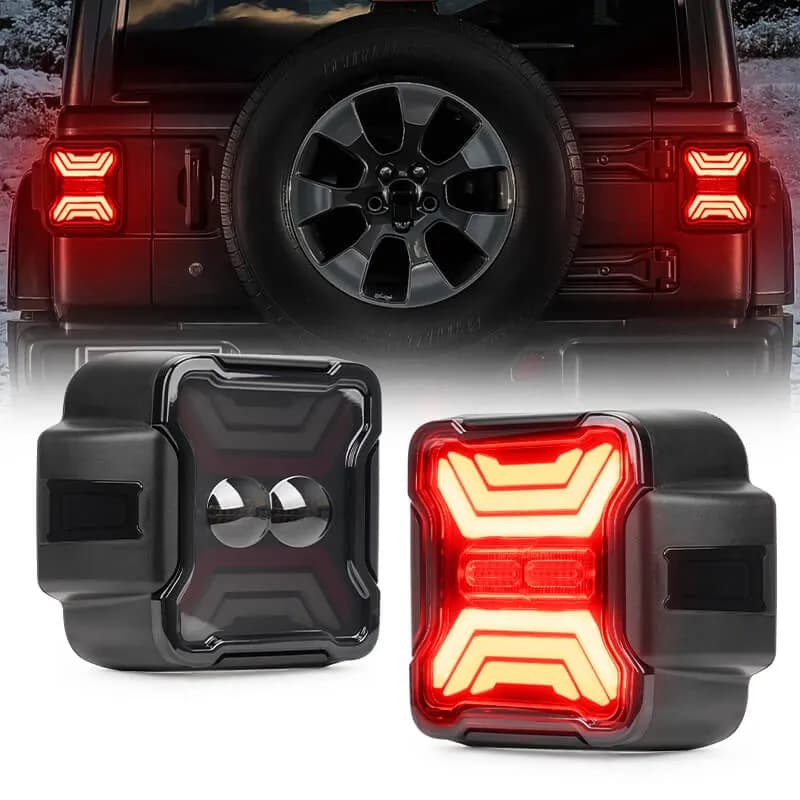 Smoked LED Tail Lights for Jeep Wrangler JL JLU 2018+