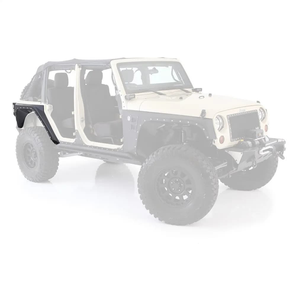 0718 Wrangler 4DR Xrc Rear Corner Armor/Complete Inner Liner/Black Textured