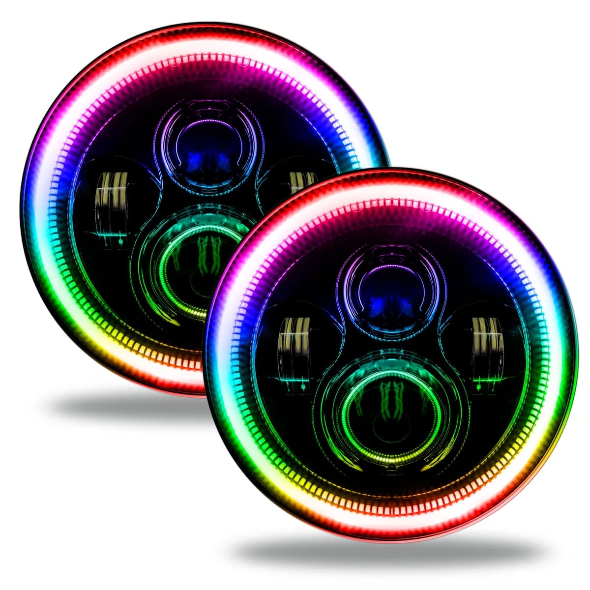 Oracle 7in High Powered LED Headlights, ColorShift - No Controller