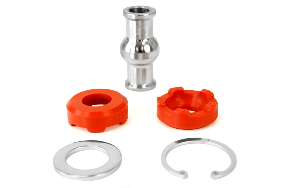JK Rear Upper Frame End (Long Arm Axle End) Flexarm Joint Repair Kit Red Bushing