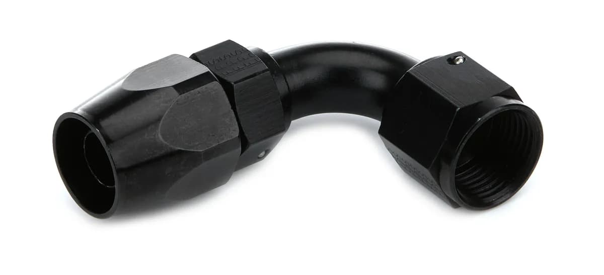 #10 x 90 Power Flow Hose End Black