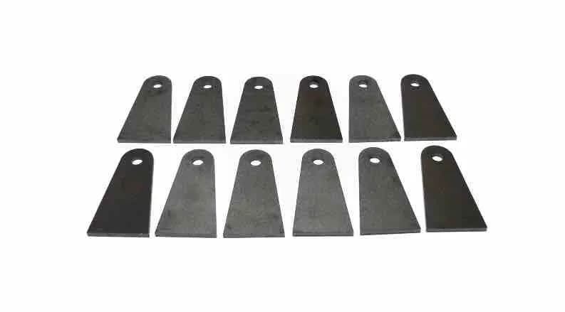Steinjäger Tabs and Clevises, Weld On 4 Link Tab and Clevis Kits 0.750 Bore Straight Mount 12 Straight Tabs Three Link Suspension