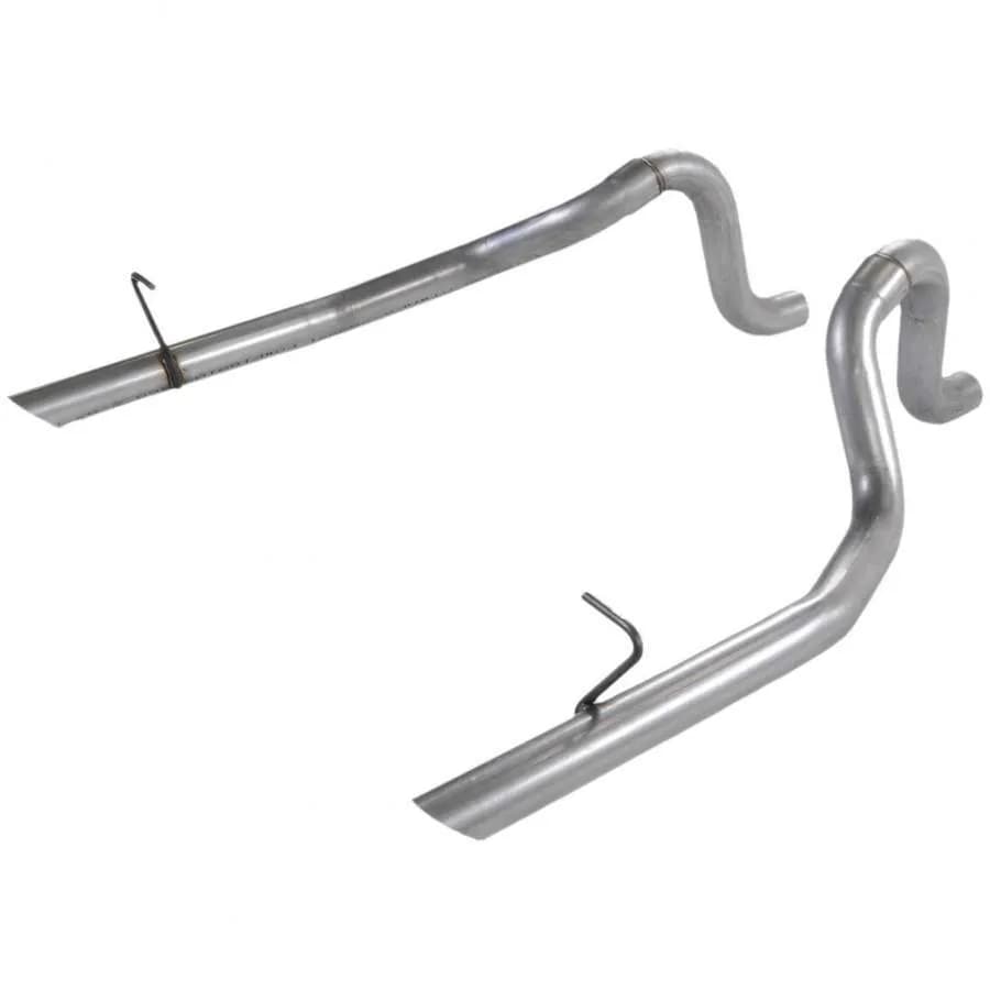Tailpipes, 2.50" Mandrel Bent Tubing for 87-93 Ford Mustang, LX 5.0L / 86 GT 5.0L, 16 Gauge Aluminized Steel: 1 pr