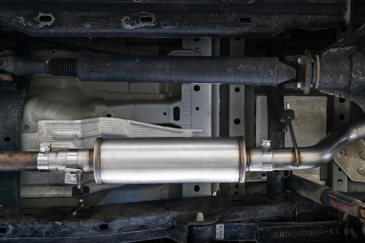 Armor Pro Cat Back Exhaust System; 2.5 in.; Incl. Front Pipe/Muffler/Tailpipes/Hardware/4 in. OD Tips; Dual Split Rear Exit; T304 Stainless Steel;