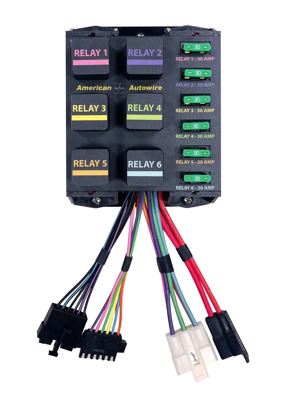American Autowire Universal 6 way banked relay system - 6 Way Banked Relay System