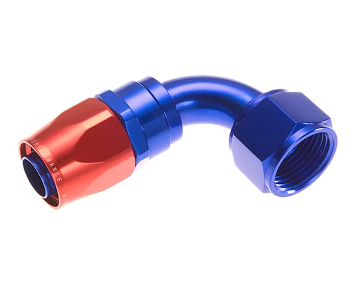 04 90 Deg Double Swivel Hose Endred&blue