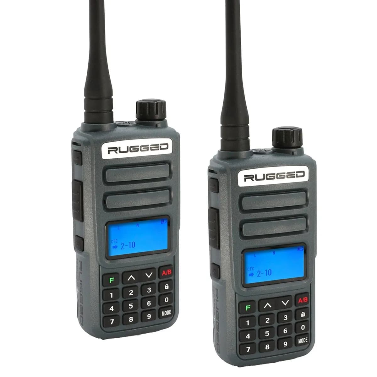 2pack Rugged Gmr2 Plus Gmrs/Frs Two Way Handheld Radiosgrey