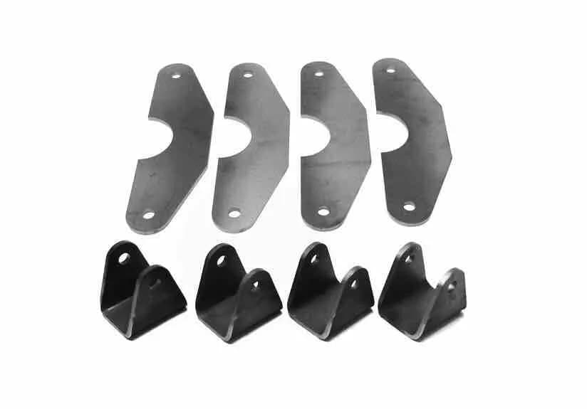 Steinjäger Tabs and Clevises, Weld On 4 Link Tab and Clevis Kits 0.625 Bore 4.00 Axle Diameter 2.50 Inch Clevis Jaw 4 Clevises, 4 Parallel Tabs