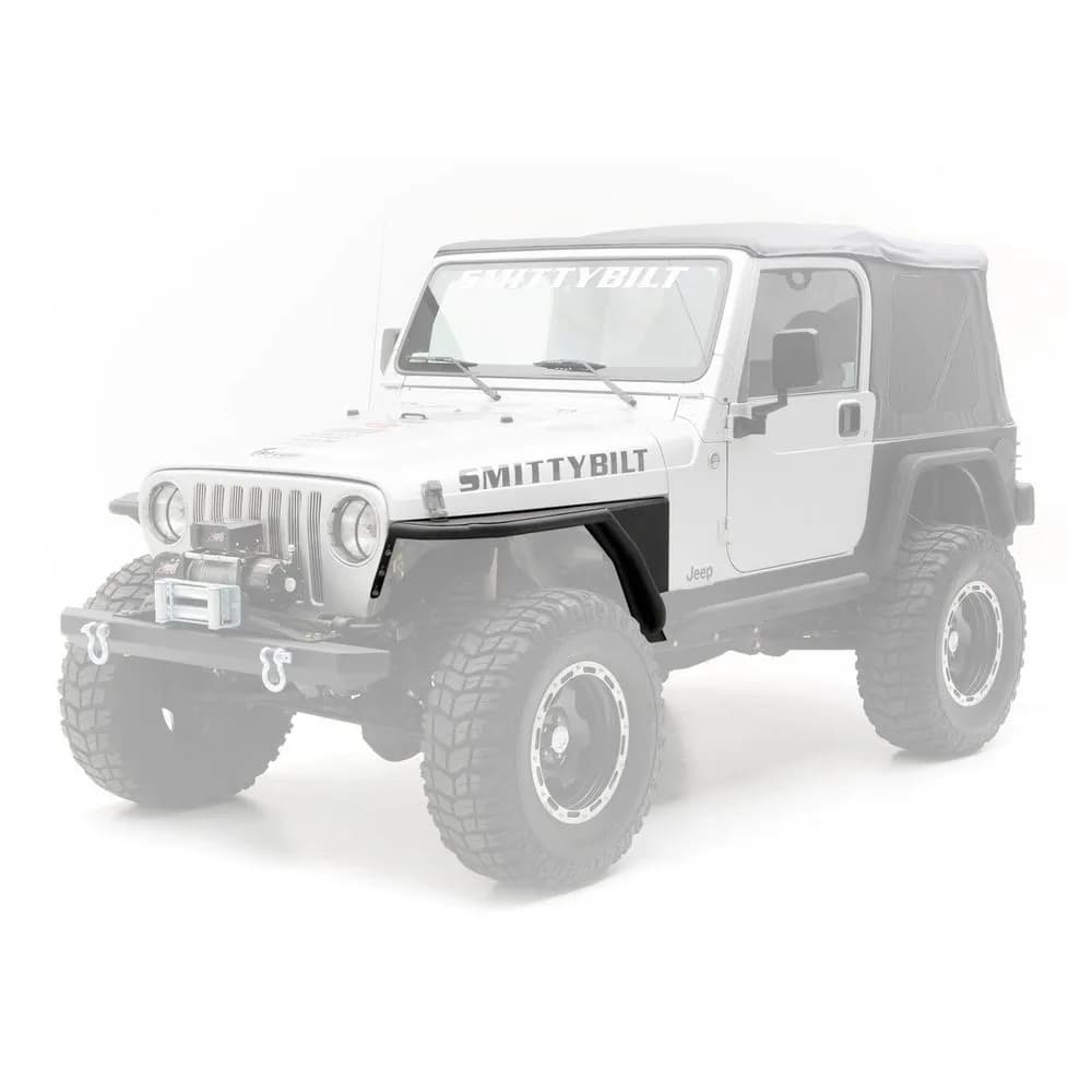9706 Wrangler Tj/Lj Xrc Armor Front Tube Fenders W/3in Flare; Black Textured
