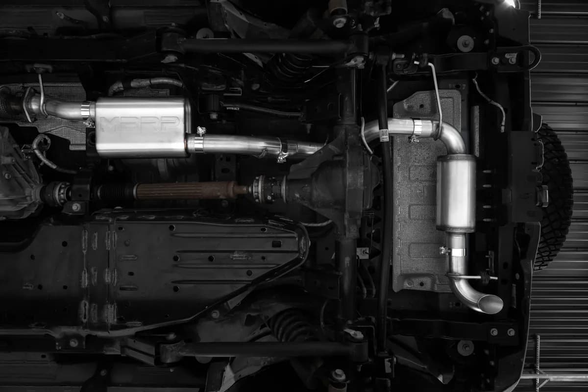 Armor Lite Cat Back Exhaust System; 3 in.; Aluminized; Single Rear Exit; 3 in. Turn Down Tail; High Clearance; Touring Profile;