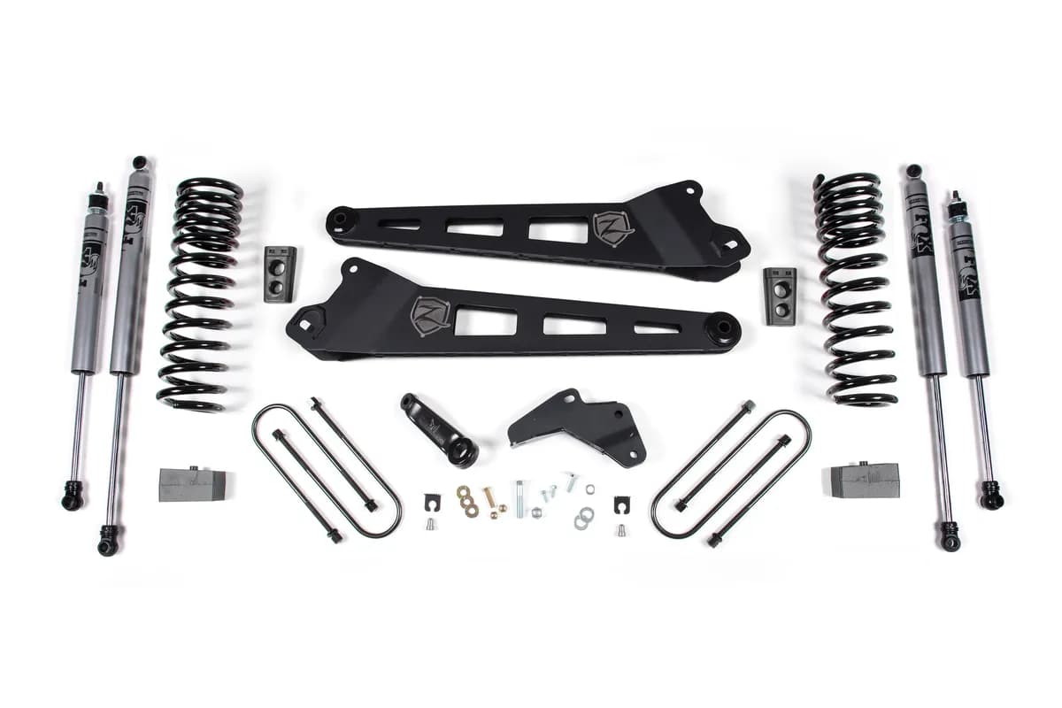 4 Inch Lift Kit W/ Radius Arm | Ram 3500 (13-18) 4WD | Gas - 2 Inch Block Kit / FOX 2.0 Adventure Series