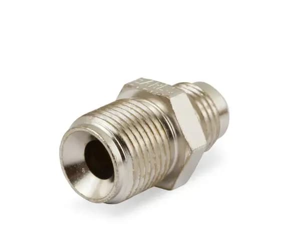Earl's 11/16"-18 Inverted Flare Male w/ Long Thread to AN -6 Male Adapter Fitting - Nickel Plated Steel