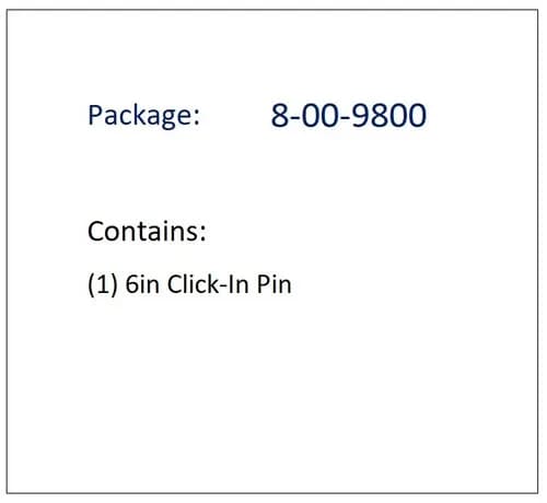 6in Click-In Pin