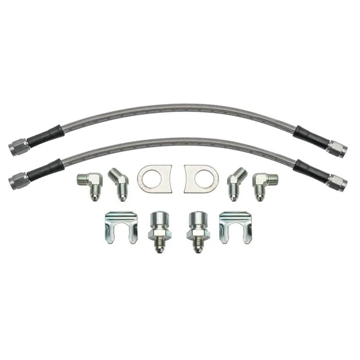 Wilwood Flexline Kit 12in. 3/8-24 to 90 Deg Weld-On Tab 220-17288