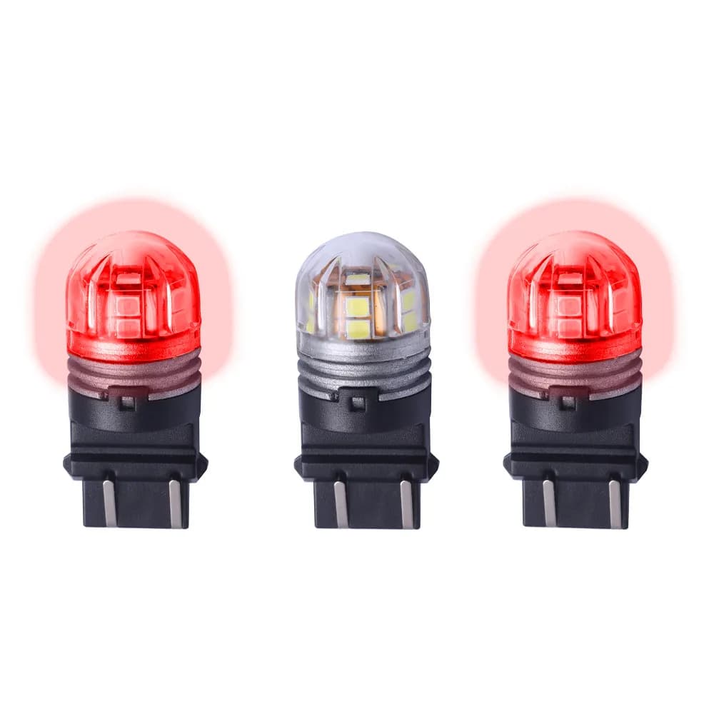 LumaCore 7443 Red - PAIR x3 Strobe with Bright Stop