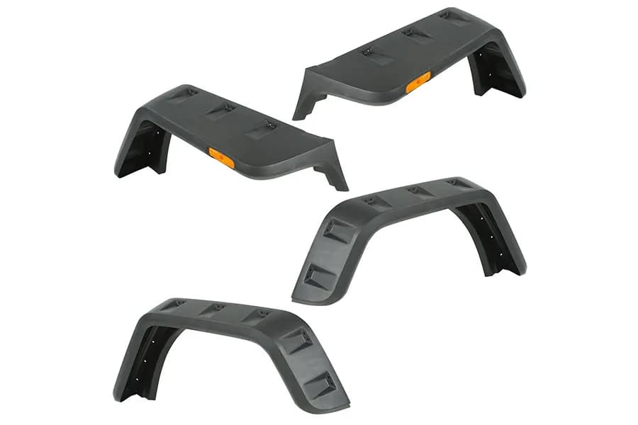 0715 Wrangler JK Hurricane Flate Flare Kit Smooth Black