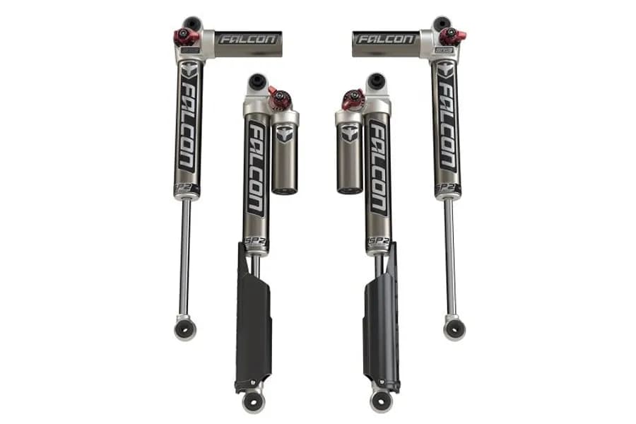 18c Wrangler 2DR Falcon Sp2 3.3 Fast Adjust Piggyback Shocks(24.5in Lift)all 4