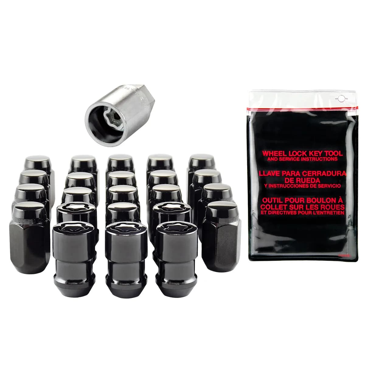 McGard 84562BK Cone Seat Exposed Style 23-Piece Wheel Installation Kit-Black