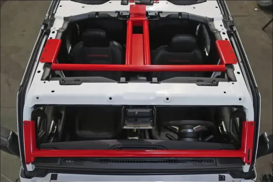 Rock Hard 4x4 Front Bolt-In Ultimate Sport Cage Brace Kit - Bare - 2024+ JL/JT
