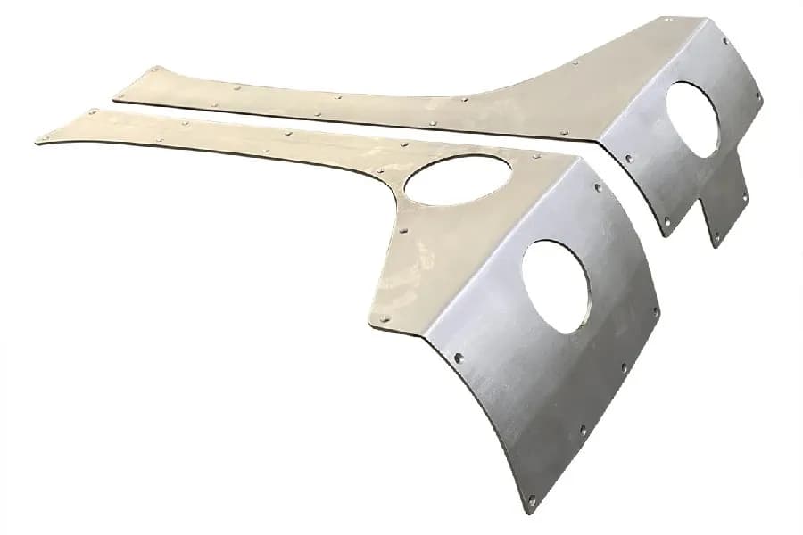 Motobilt Steel Rear Corner Armor w/Round Tail Light Holes - JK 4dr