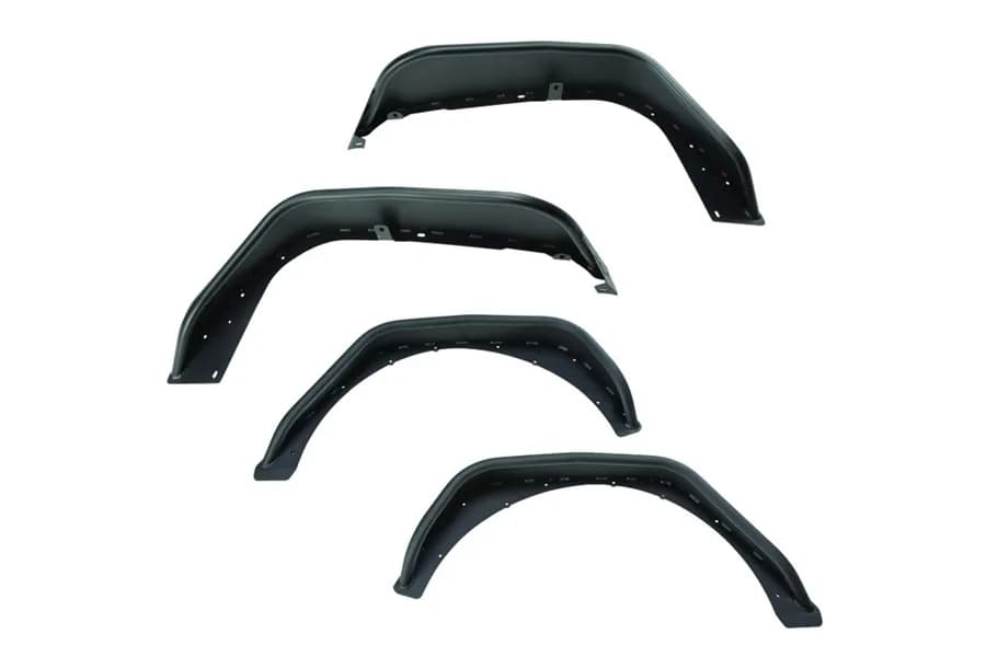 (Kit) HD Steel Tube Fenders Full Set Blk; 1819 Jl