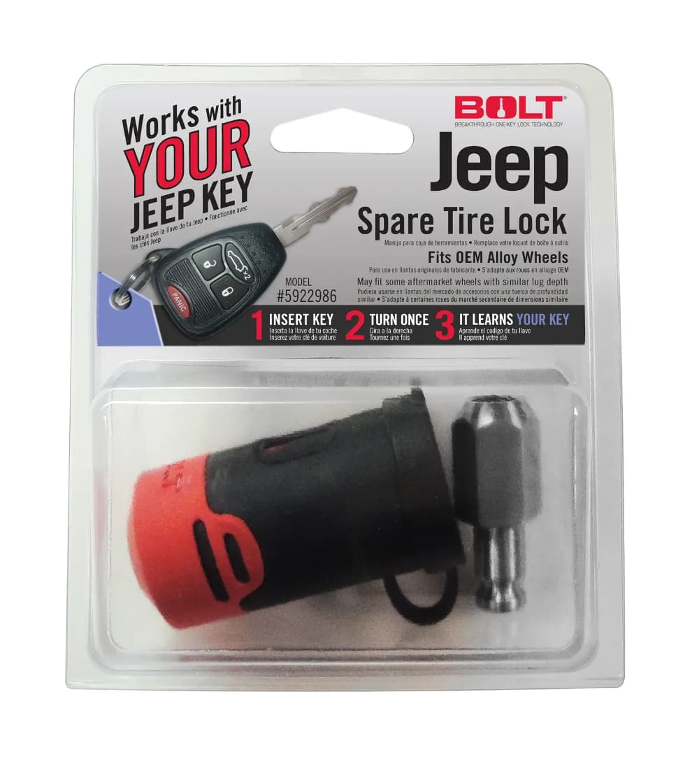 (Clamshell)9117 Jeep Wrangler Spare Tire Lock Nut(Fits Alum Wheel Replacing 1 l