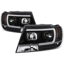Spyder Signature Jeep Grand Cherokee 99-04 Version 2 Light Bar Projector Headlights - Black