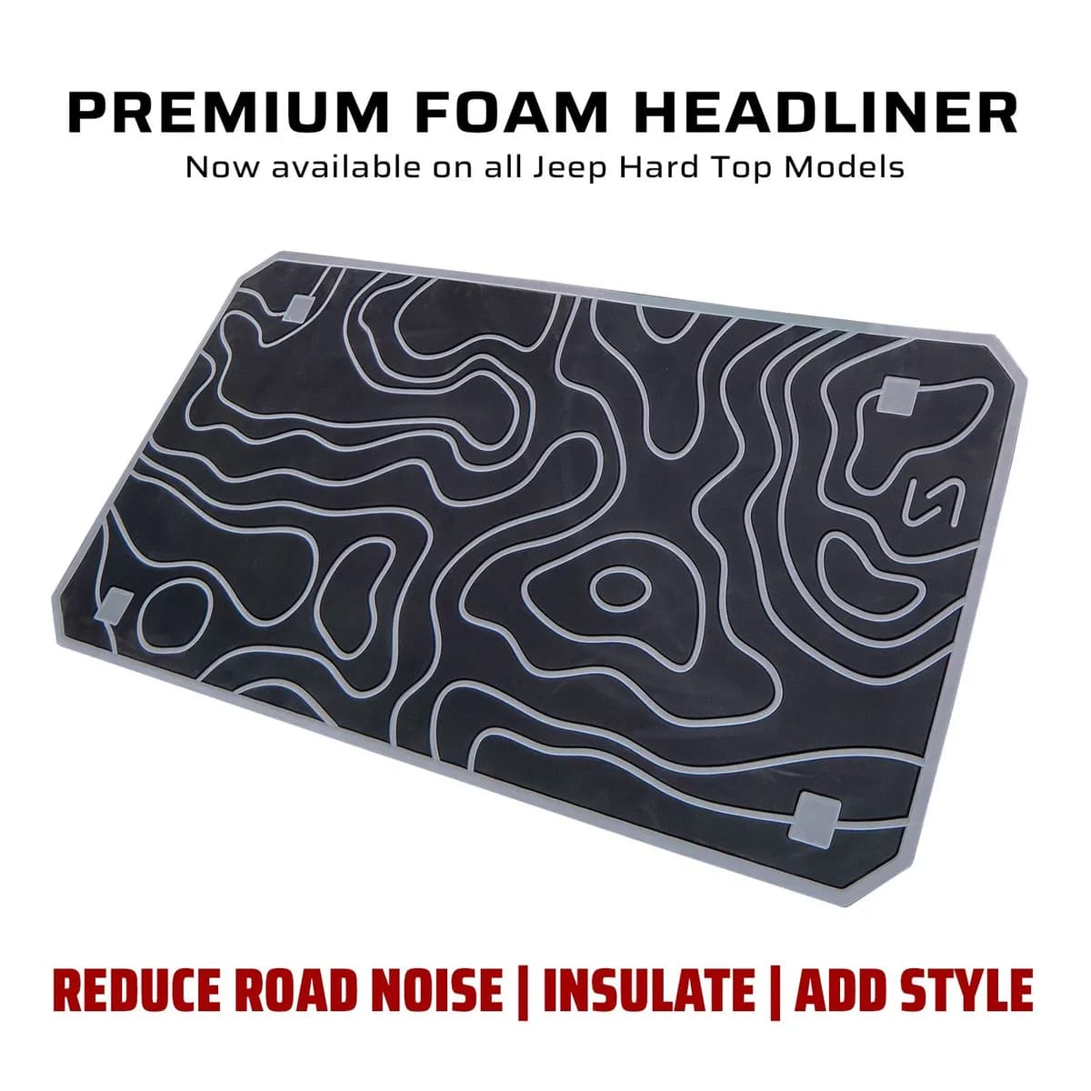 Jeep JK 2‑Door Squareback 2‑Piece Hard Top | 2007–2018 - Primer* (+$149) / Standard Headliner