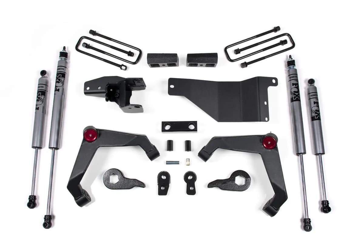 2001-2010 Chevy/GMC 2500 HD 3 Suspension Lift Kit Rear Block - Fox 2.0 Adventure Series Shocks