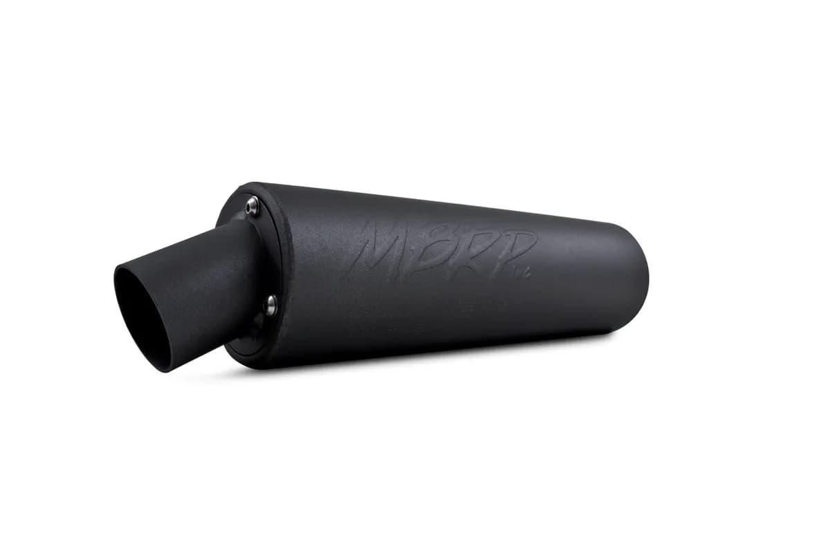 Utility Muffler; Black; 1.25 in. Inlet; 3.5 in. Diameter Body; Chambered Muffler;