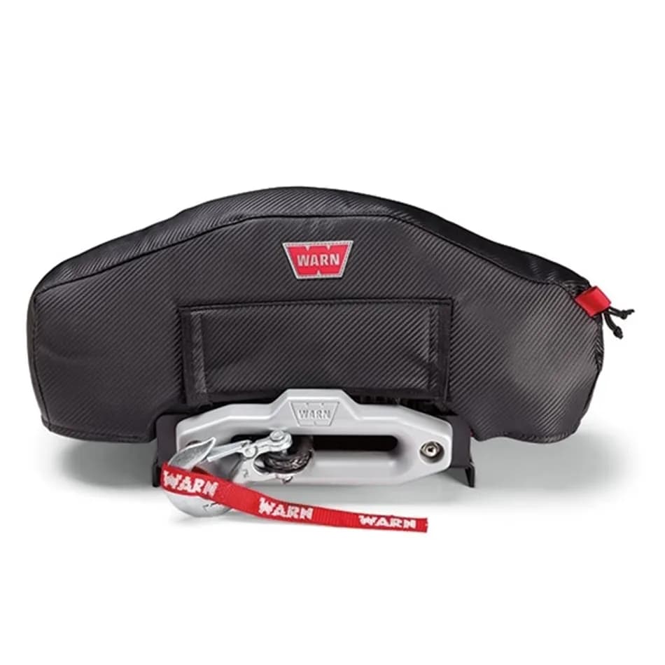 WARN - Fits Zeon and Zeon Platinum Winches; Vinyl With Mesh Backing; Front Flap Allows Access To Winch Drum; Zipper Allows Access To Clutch Handle And Remote